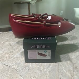 Wild Fable Burgundy Mary Jane Flats